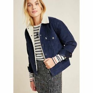 Levi’s Navy Blue Corduroy Sherpa Lined Jacket